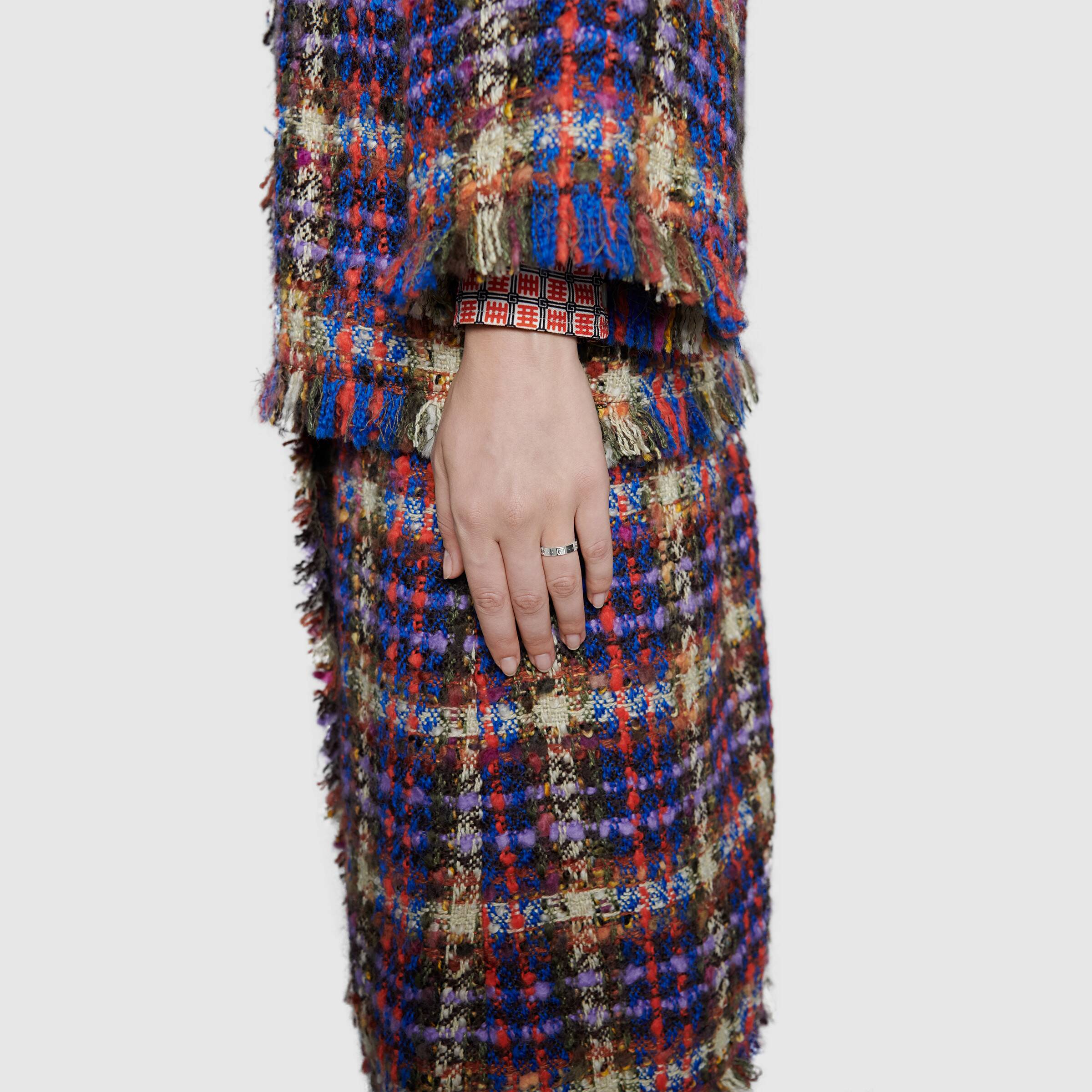 GUCCI Icon Star Ring 18K White Gold Unisex Classic 18K Gold Jewelry 607339-J8502-9000 圖 4