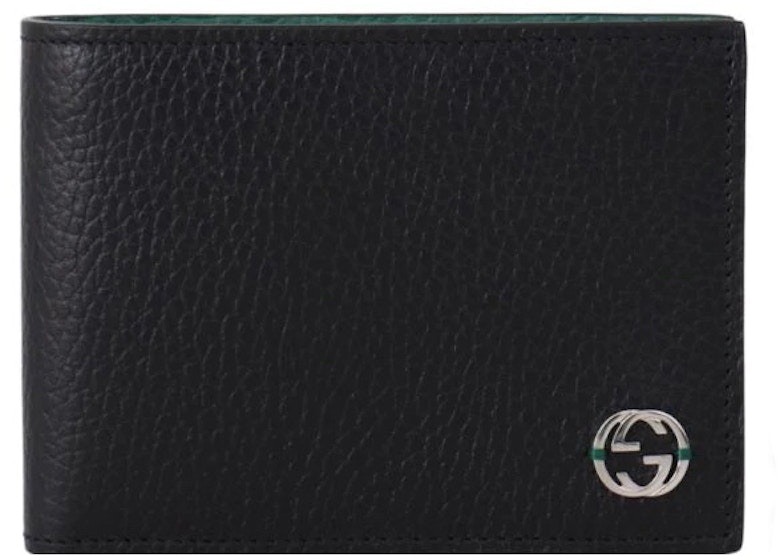 gucci-interlocked-gg-bifold-wallet-6-card-slot-black-green