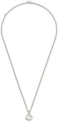 GUCCI Interlocking 925 Silver Necklace Unisex Couple Design - Silver 796355J8400 Shop GUCCI Interlocking 925 Silver Necklace Unisex Couple Design - Silver 796355J8400