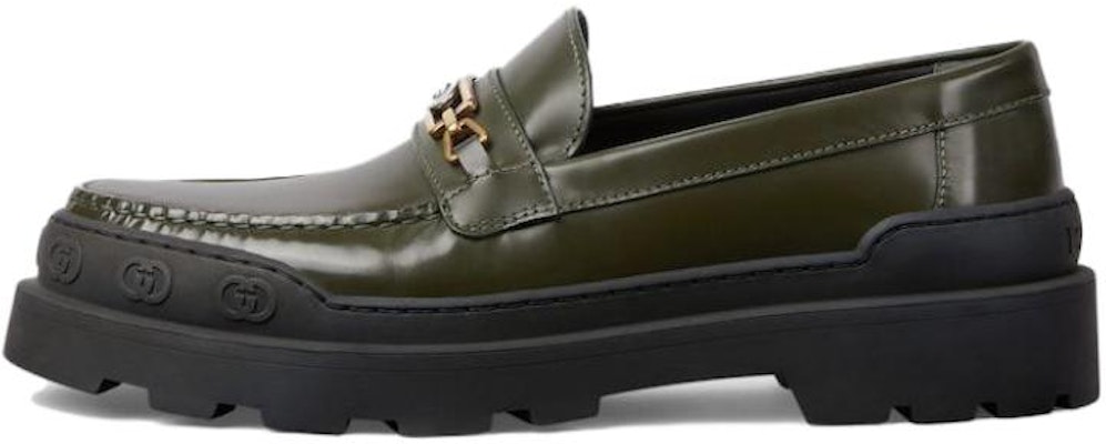 Gucci Interlocking 'Green Leather Loafer' 761519-17X00-3346 Buy Gucci Interlocking 'Green Leather Loafer' 761519-17X00-3346