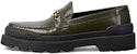 Gucci Interlocking 'Loafer Kulit Hijau' 761519-17X00-3346