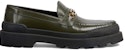 Gucci Interlocking 'Loafer Kulit Hijau' 761519-17X00-3346