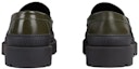 Shop Gucci Interlocking 'Loafer Kulit Hijau' 761519-17X00-3346