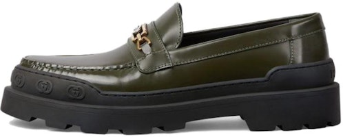 Gucci Interlocking 'Green Leather Loafer' 761519-17X00-3346 Gucci Interlocking 'Green Leather Loafer' 761519-17X00-3346