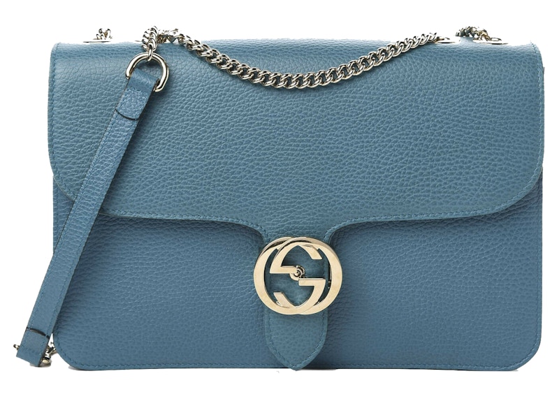 Gucci Interlocking Chain Emily Shoulder Bag Deep Cobalt