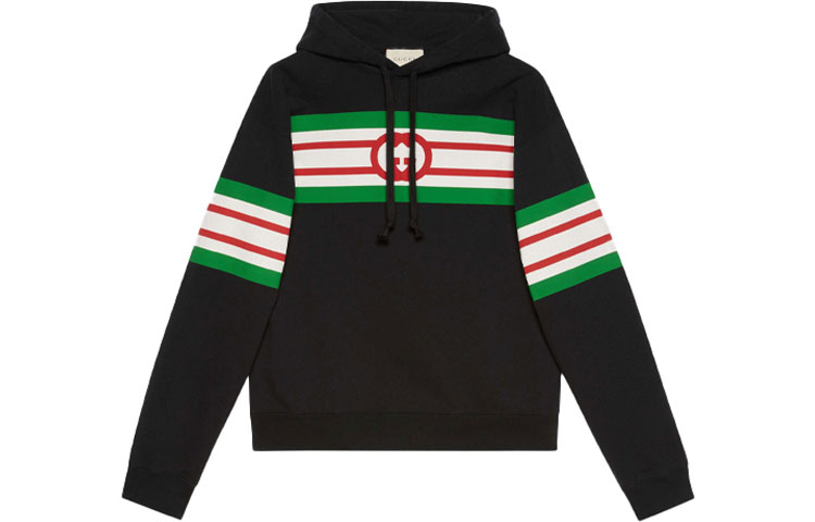 Gucci Interlocking Double G Logo Hoodie Black 646953-XJDAH-1082