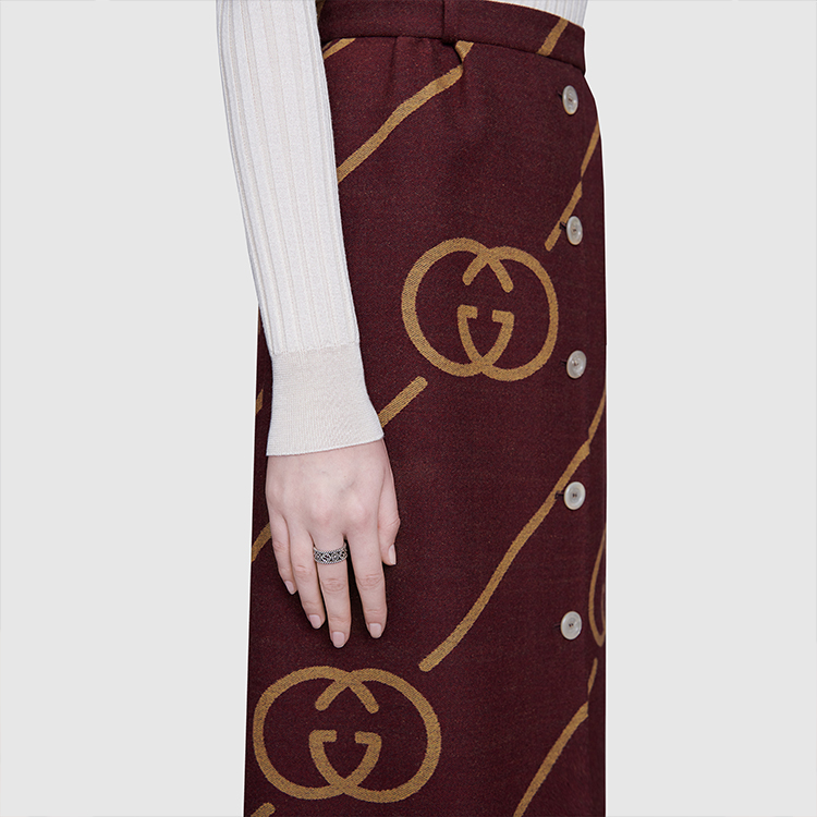 Purchase GUCCI Cincin Perak Logo Double G Interlocking Perak Sterling 577263-J8400-0811