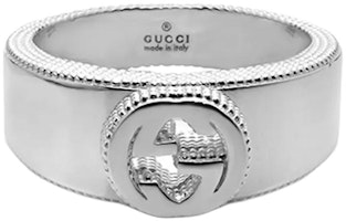 GUCCI Interlocking Double G Silver Ring Unisex Couple Style Jewelry. 479228-J8400-8106 GUCCI Interlocking Double G Silver Ring Unisex Couple Style Jewelry. 479228-J8400-8106