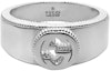 Buy GUCCI Interlocking Double G Silver Ring Unisex Couple Style Jewelry. 479228-J8400-8106