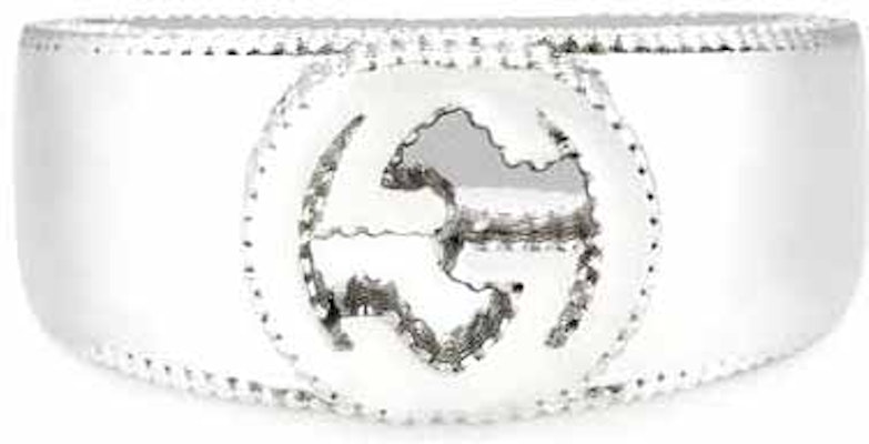 GUCCI Interlocking Double G Silver Ring Unisex Couple Style Jewelry. 479228-J8400-8106 Order GUCCI Interlocking Double G Silver Ring Unisex Couple Style Jewelry. 479228-J8400-8106