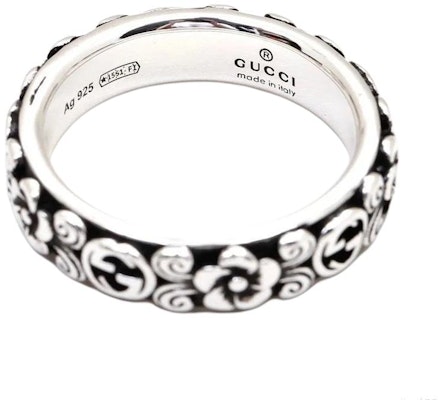 구찌 인터로킹 플로럴 패턴 925 실버 반지 유니섹스 커플 주얼리 실버 블랙 728261J84000728 Shop 구찌 인터로킹 플로럴 패턴 925 실버 반지 유니섹스 커플 주얼리 실버 블랙 728261J84000728