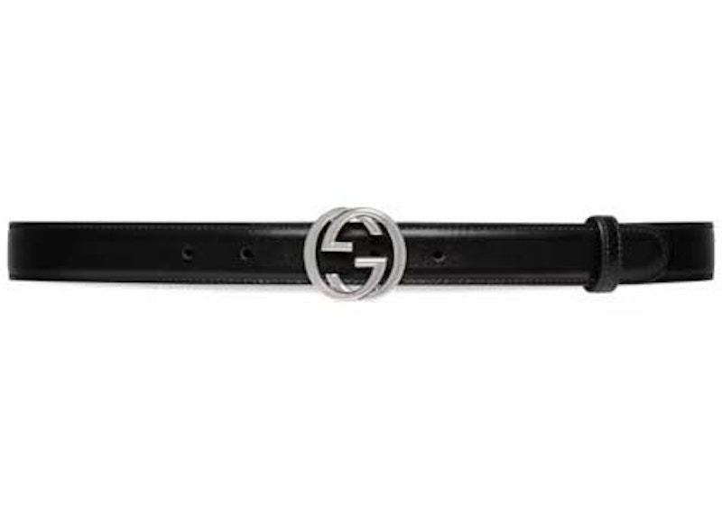 Gucci Interlocking G Belt Black/Silver-tone