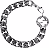 GUCCI Interlocking G Chain 925 Silver Bracelet Silver. YBA454285001 GUCCI Interlocking G Chain 925 Silver Bracelet Silver. YBA454285001
