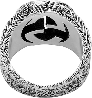 GUCCI Interlocking G镂空设计925纯银男女戒指 银色 455302-J8400-0811 Shop GUCCI Interlocking G镂空设计925纯银男女戒指 银色 455302-J8400-0811