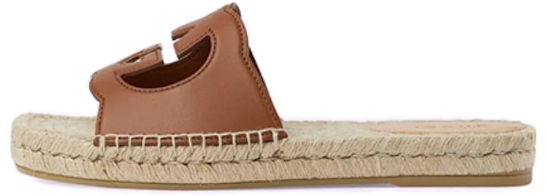 Gucci Interlocking G Cut-Out Espadrille Sandal 'Brown' 725260-US000-2535 Buy Gucci Interlocking G Cut-Out Espadrille Sandal 'Brown' 725260-US000-2535