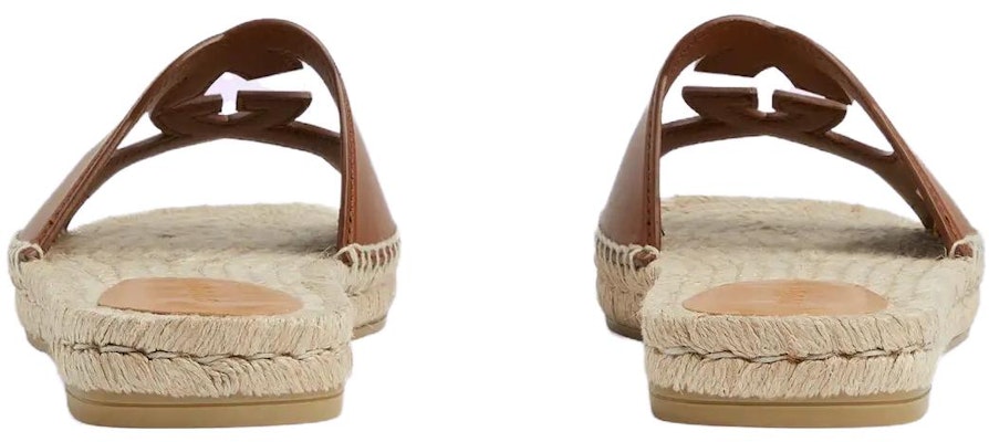 Gucci Interlocking G Cut-Out Espadrille Sandal 'Brown' 725260-US000-2535 Purchase Gucci Interlocking G Cut-Out Espadrille Sandal 'Brown' 725260-US000-2535