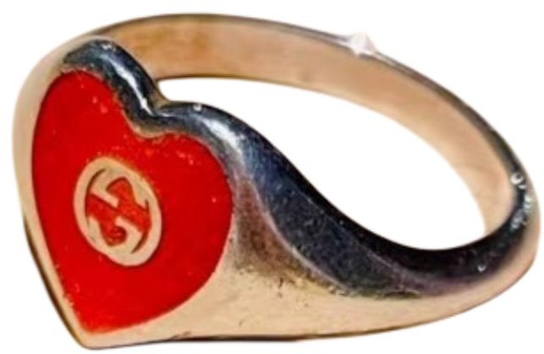 구찌 인터로킹 G 에나멜 하트 실버 반지 레드 925 스털링 유니섹스 645544-J8410-8133 Order 구찌 인터로킹 G 에나멜 하트 실버 반지 레드 925 스털링 유니섹스 645544-J8410-8133