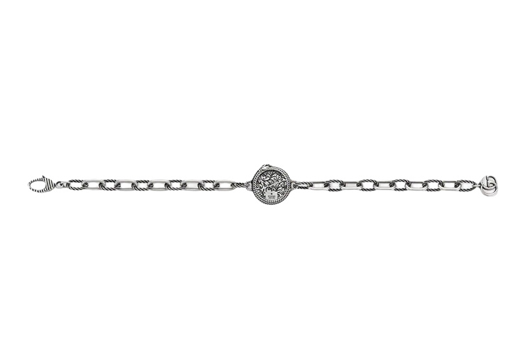 Shop GUCCI Interlocking G Green Resin Gemstone 925 Silver Bracelet for Men. 577429-08349-4404