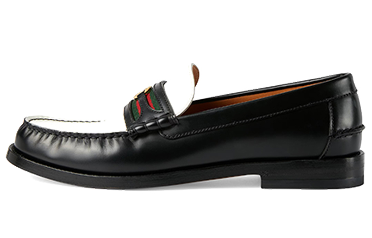 Gucci Interlocking G Loafer 'Black White' 644724-17X20-1079