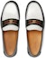 Shop Gucci Kasut Loafer G Bersilang 'Hitam Putih' 644724-17X20-1079