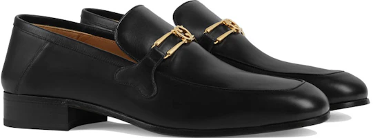 Lookbook Gucci Sepatu Loafers G Interlocking 'Hitam' 598348-06F10-1000