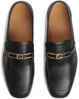 Shop Gucci Sepatu Loafers G Interlocking 'Hitam' 598348-06F10-1000