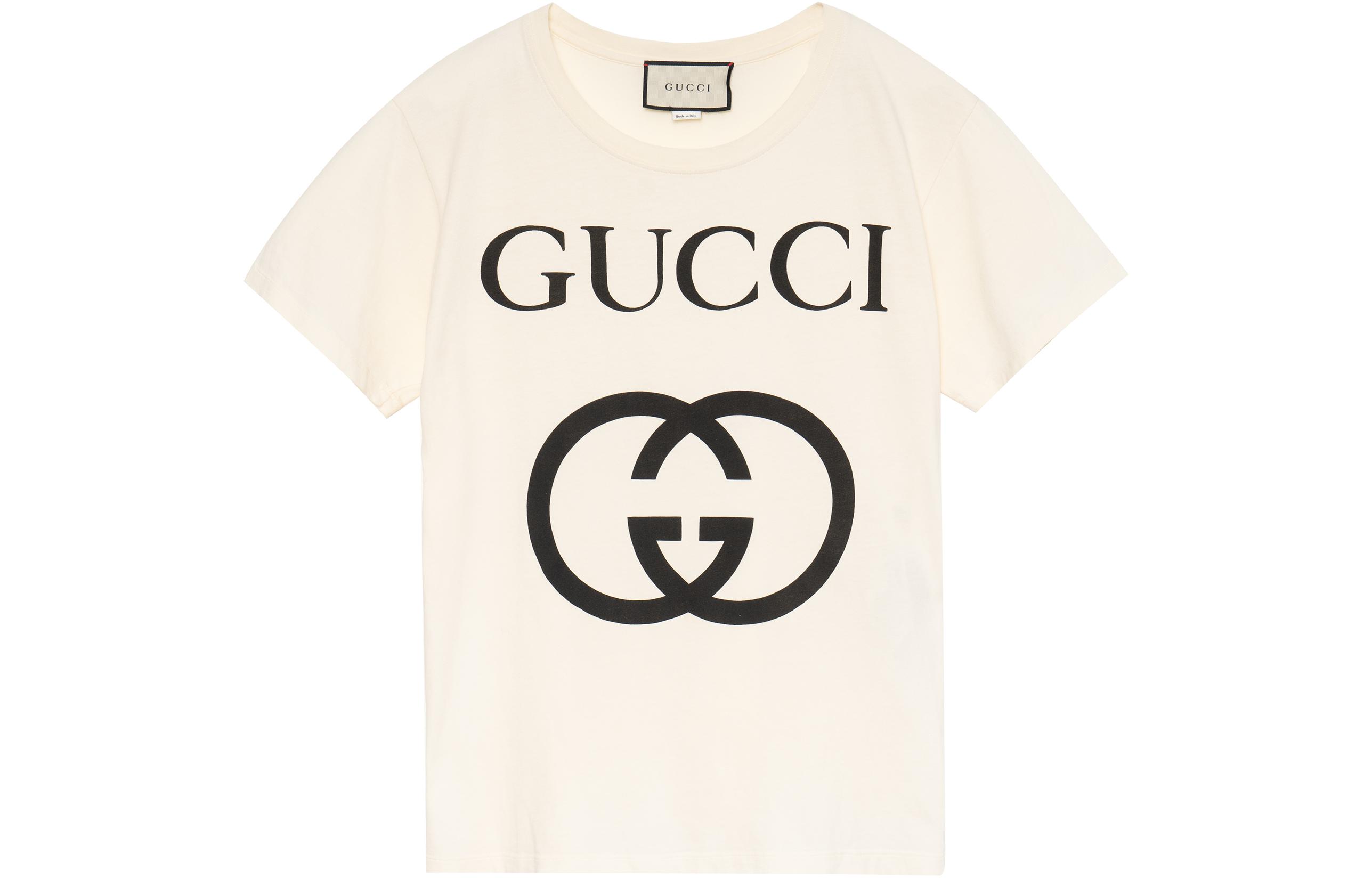 Gucci Interlocking G Oversized Unisex T-Shirt - Off White 493117-X3Q35-7561