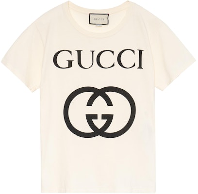 グッチ インターロッキングG オーバーサイズ ユニセックス Tシャツ - オフホワイト 493117-X3Q35-7561 Buy グッチ インターロッキングG オーバーサイズ ユニセックス Tシャツ - オフホワイト 493117-X3Q35-7561