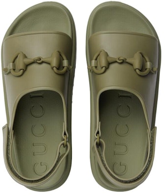Gucci Interlocking G Sandal Bertumit Hijau 747752-JAAC9-3300 Order Gucci Interlocking G Sandal Bertumit Hijau 747752-JAAC9-3300