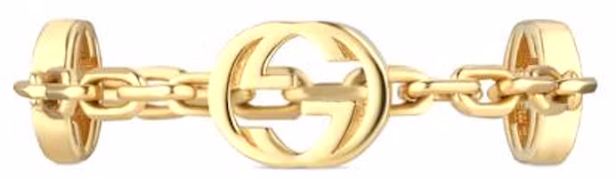 GUCCI Interlocking G Ring Gold Tone Jewelry. 662053-J8500-8000 GUCCI Interlocking G Ring Gold Tone Jewelry. 662053-J8500-8000