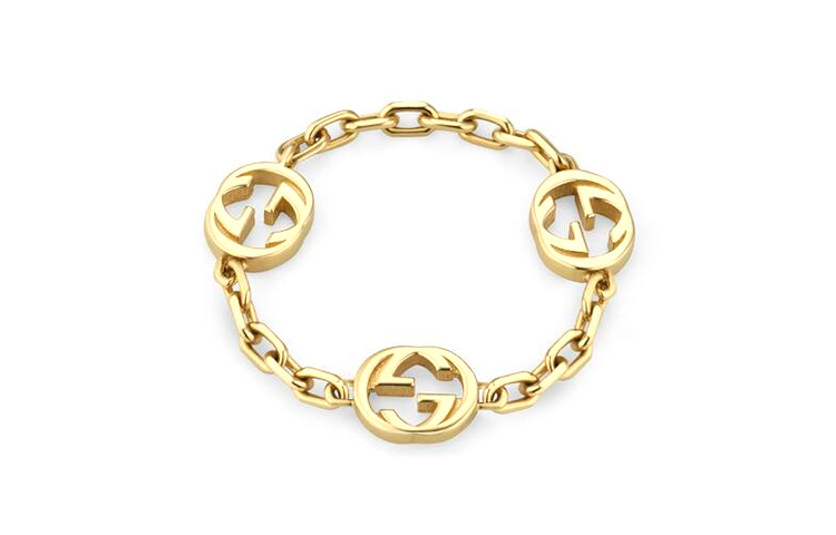 GUCCI Interlocking G Ring Gold Tone Jewelry. 662053-J8500-8000 圖 5
