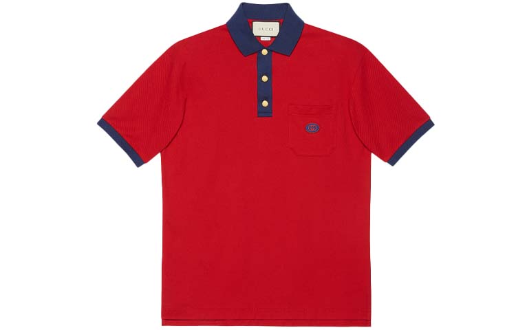 Gucci Interlocking G Short Sleeve Polo Shirt Red 625323-XJCNZ-6140