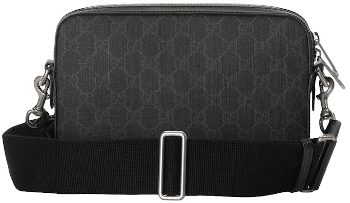 Gucci Interlocking G Shoulder Bag GG Supreme Canvas Black/Grey Order Gucci Interlocking G Shoulder Bag GG Supreme Canvas Black/Grey