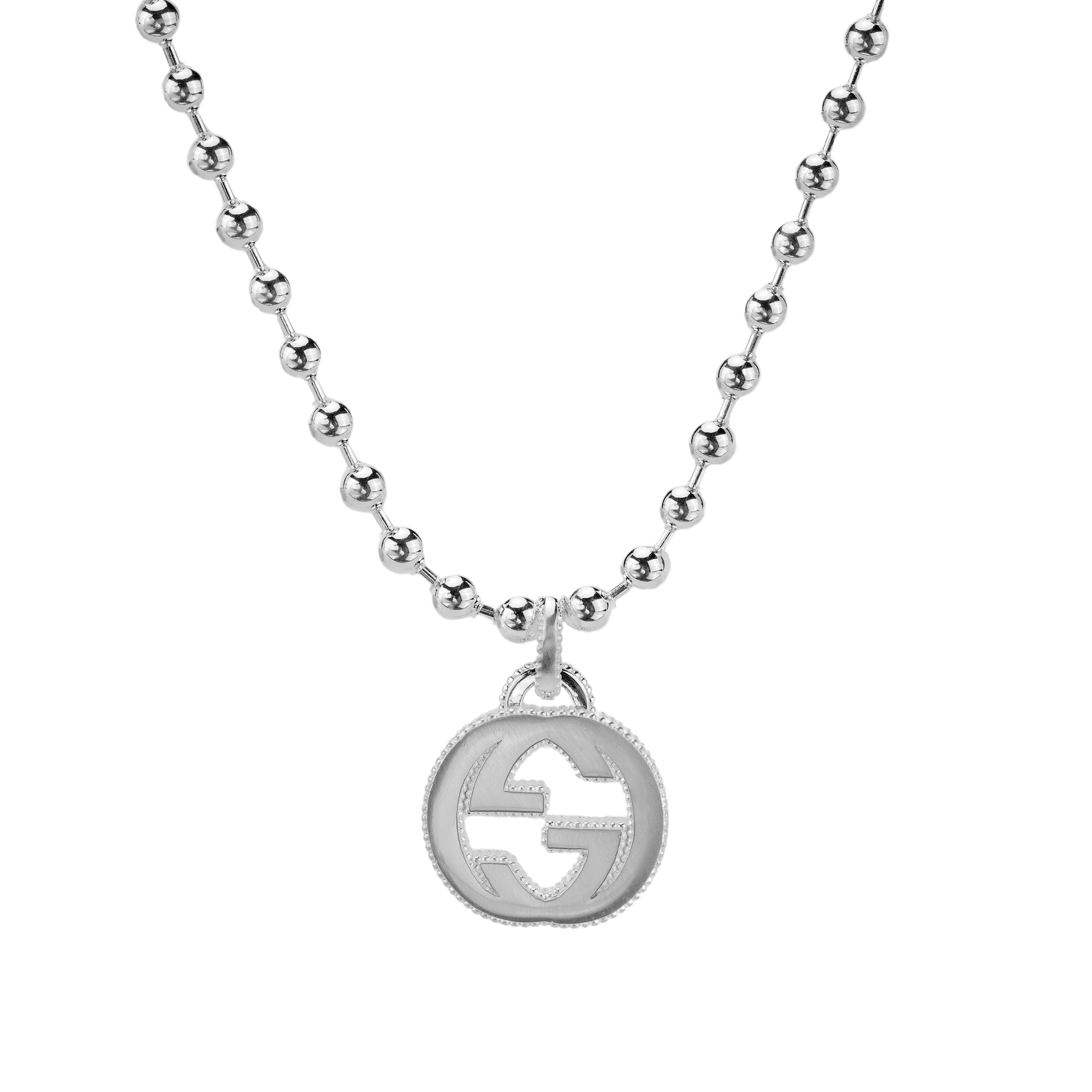 GUCCI Interlocking G Silver Beaded Unisex Bracelet 479226-J8400-8106 圖 3