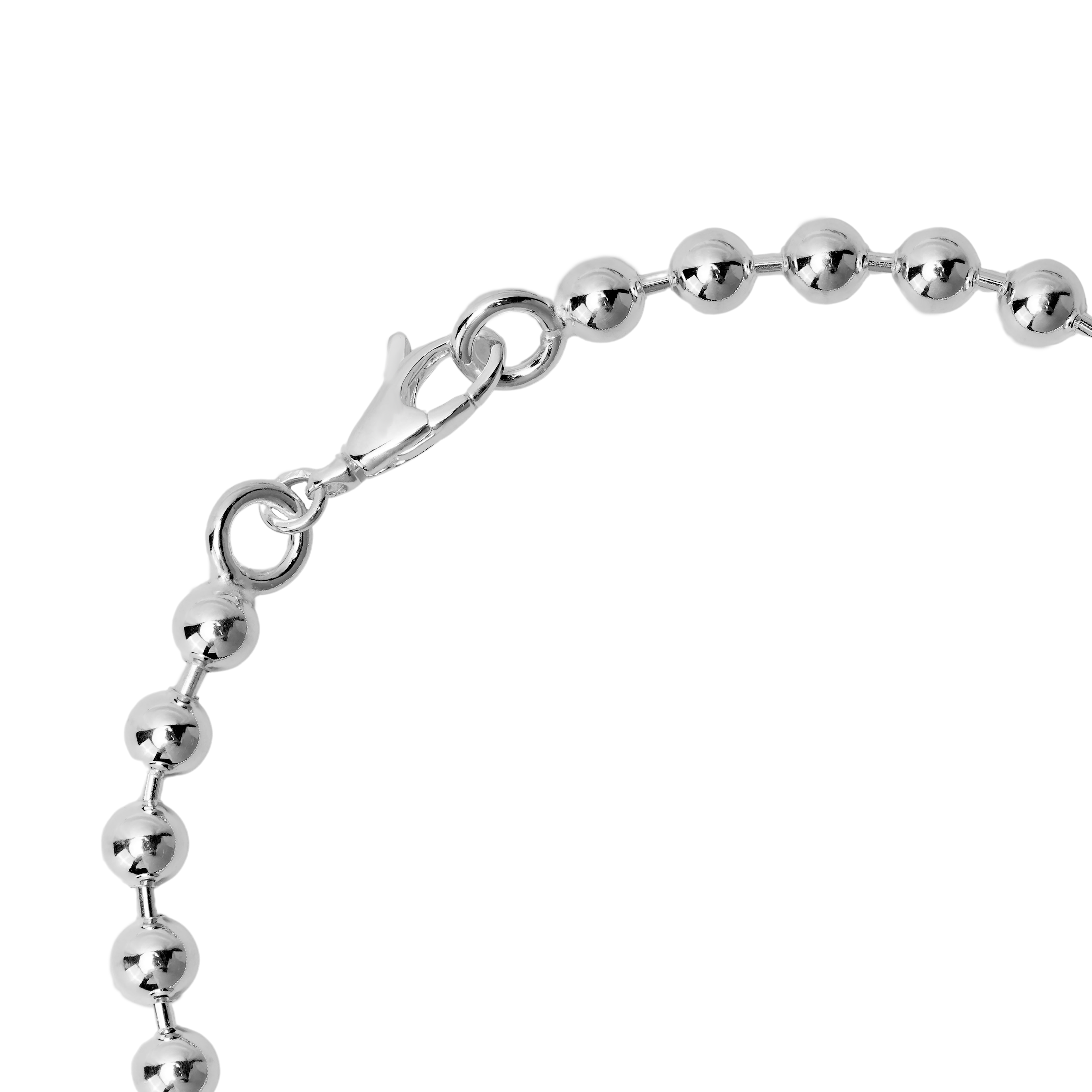 GUCCI Interlocking G Silver Beaded Unisex Bracelet 479226-J8400-8106 圖 4