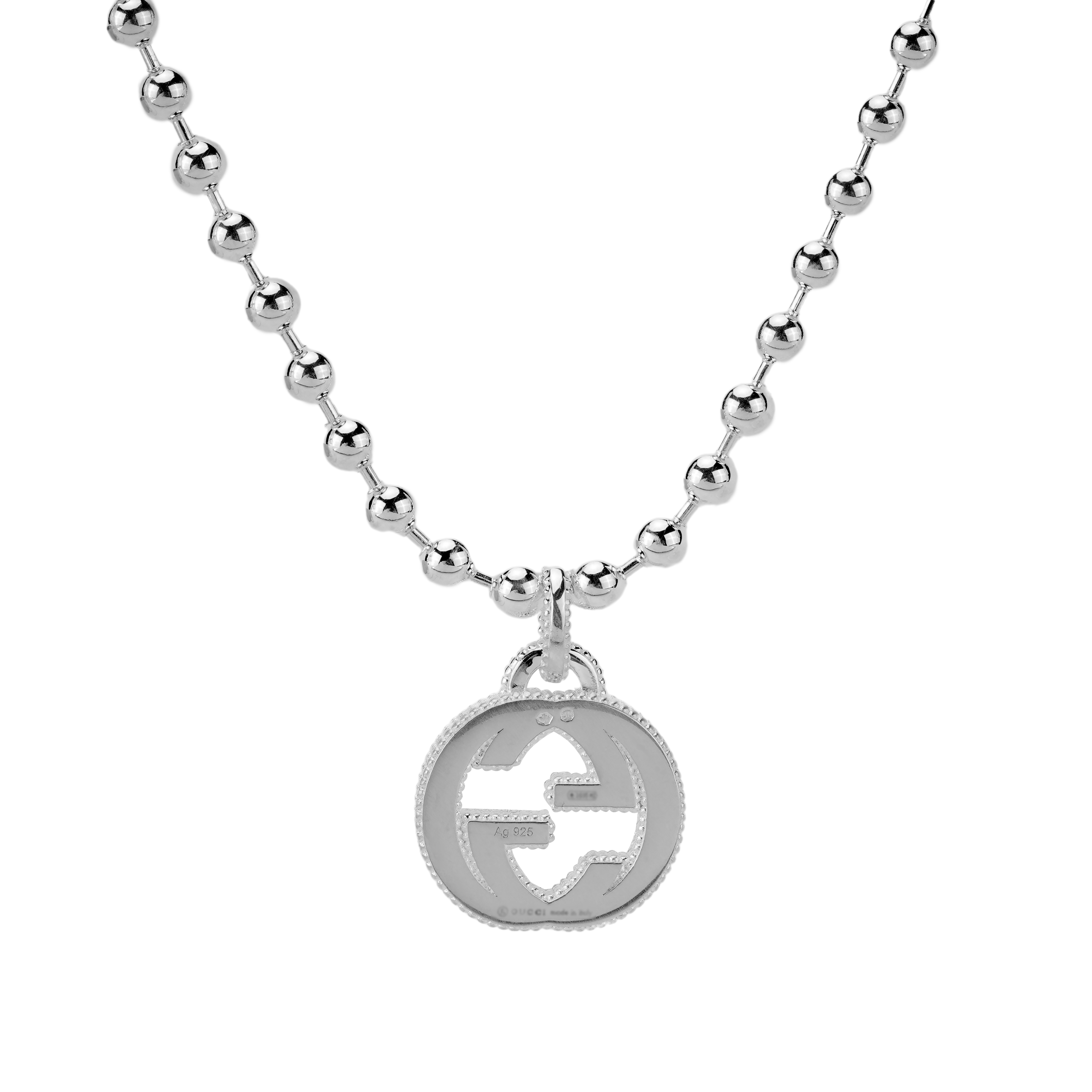 GUCCI Interlocking G Silver Beaded Unisex Bracelet 479226-J8400-8106 圖 5