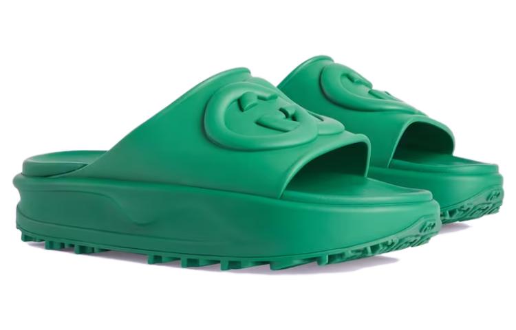 Order Gucci Sandalia Verde con Logo G entrelazado 692380-JF000-3727