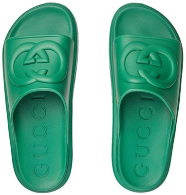 Gucci Interlocking G Slide Green 692380-JF000-3727 Lookbook Gucci Interlocking G Slide Green 692380-JF000-3727