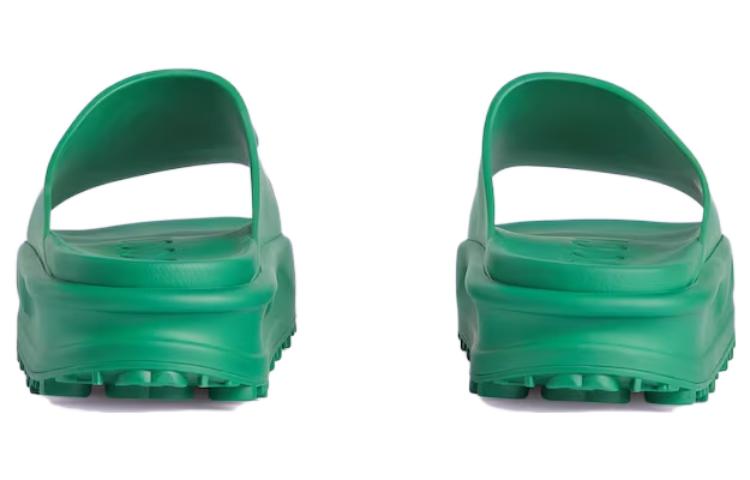 Shop Gucci Sandalia Verde con Logo G entrelazado 692380-JF000-3727