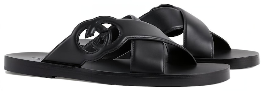 Sandal Geser Gucci Interlocking G 'Hitam' 738471-US000-1000 Order Sandal Geser Gucci Interlocking G 'Hitam' 738471-US000-1000