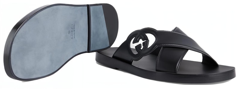 Sandal Geser Gucci Interlocking G 'Hitam' 738471-US000-1000 Purchase Sandal Geser Gucci Interlocking G 'Hitam' 738471-US000-1000