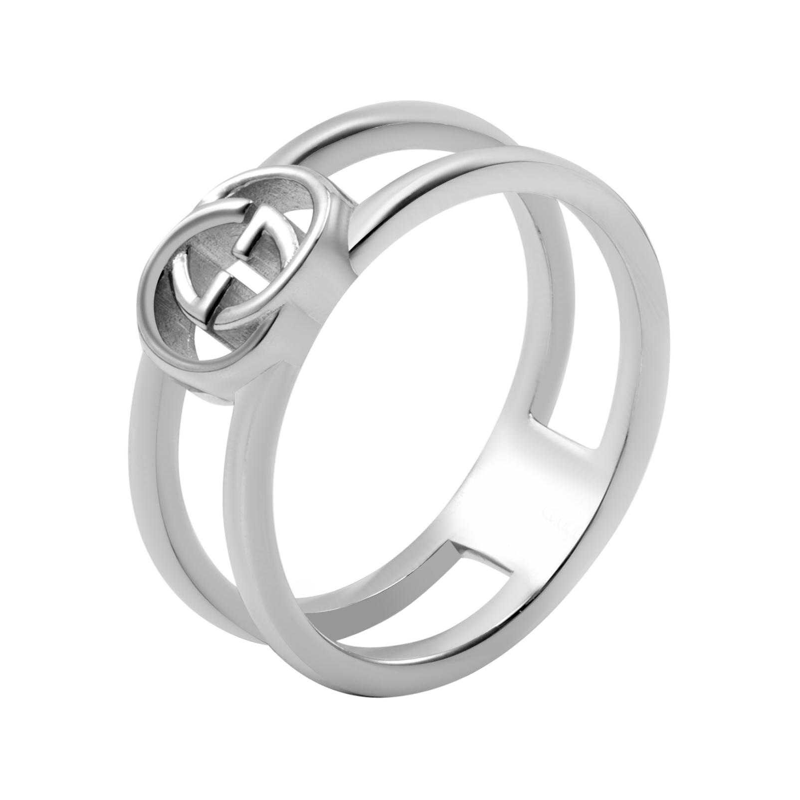 GUCCI Interlocking G Slim Open 925 Silver Ring Unisex Couple Silver 298036-J8400-8106 圖 3