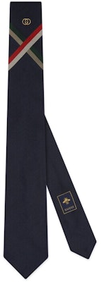 GUCCI 双G条纹图案领带 海军蓝 721225-4E002-4079 Buy GUCCI 双G条纹图案领带 海军蓝 721225-4E002-4079