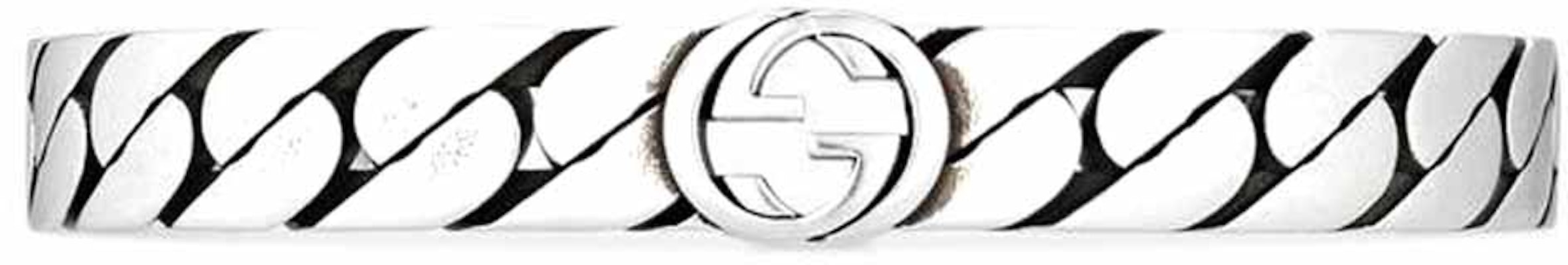 Pulsera GUCCI Ancha Abierta con G entrelazada en Plata 925 Envejecida Unisex. 661528-J8400-0728 Order Pulsera GUCCI Ancha Abierta con G entrelazada en Plata 925 Envejecida Unisex. 661528-J8400-0728