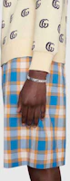Purchase GUCCI Interlocking G Wide Open Cuff Bracelet in 925 Aged Silver Unisex. 661528-J8400-0728