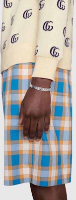 Pulsera GUCCI Ancha Abierta con G entrelazada en Plata 925 Envejecida Unisex. 661528-J8400-0728 Purchase Pulsera GUCCI Ancha Abierta con G entrelazada en Plata 925 Envejecida Unisex. 661528-J8400-0728