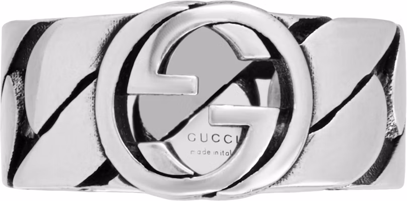 GUCCI 互扣G寬版戒指 925純銀戒指. 661515-J8400-0728 Buy GUCCI 互扣G寬版戒指 925純銀戒指. 661515-J8400-0728