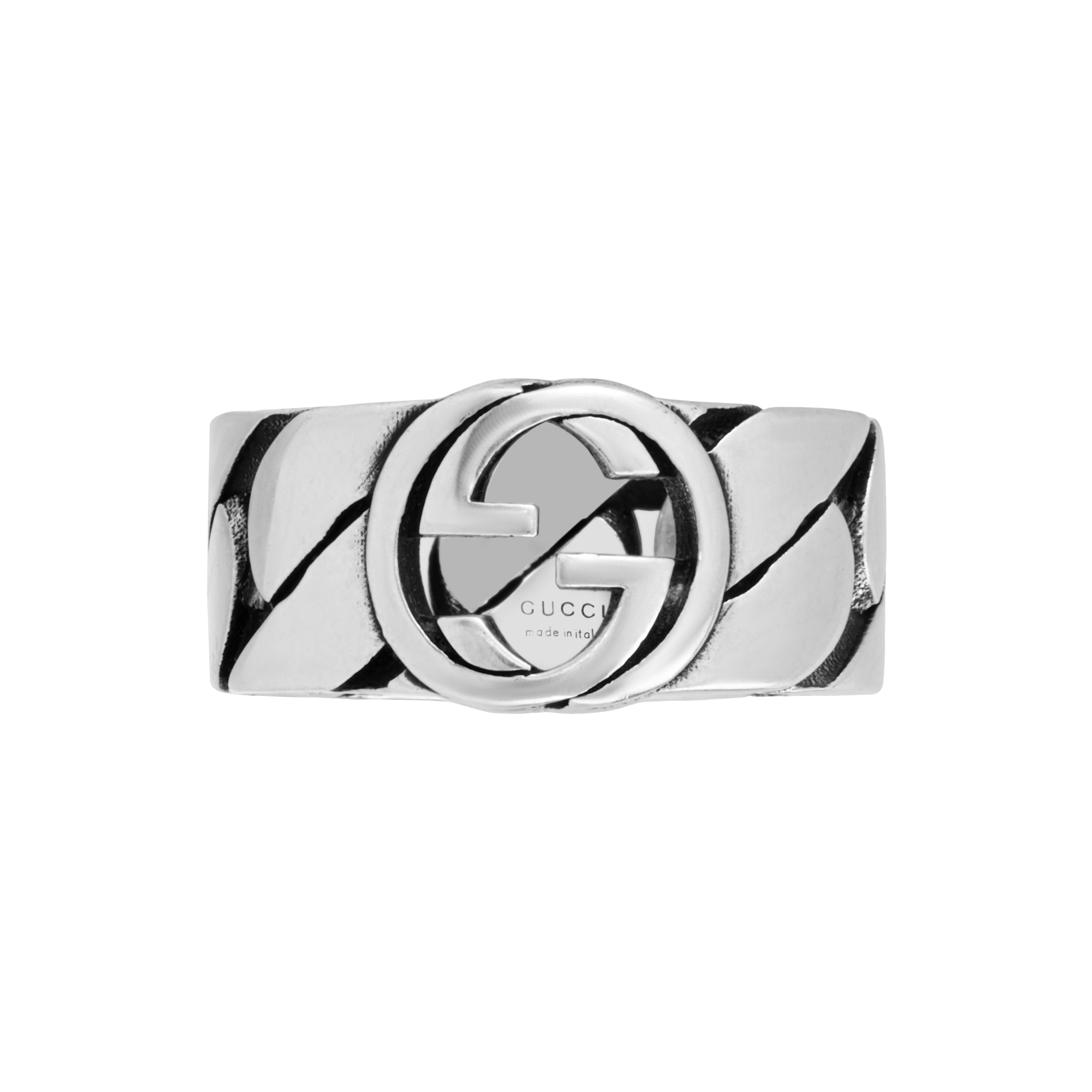 GUCCI Interlocking G Wide Ring 925 Sterling Silver Ring. 661515-J8400-0728 圖 2