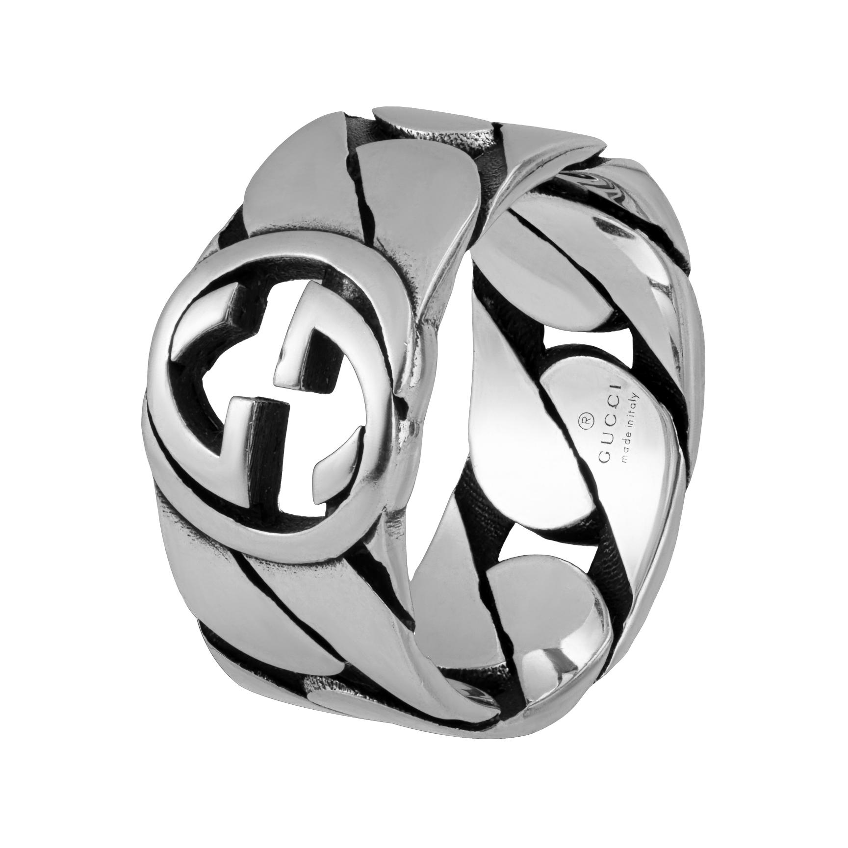 GUCCI Interlocking G Wide Ring 925 Sterling Silver Ring. 661515-J8400-0728 圖 3
