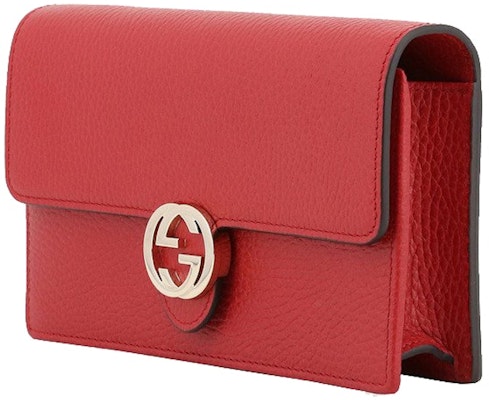 古驰双G链条钱包斜挎包红色 Order 古驰双G链条钱包斜挎包红色